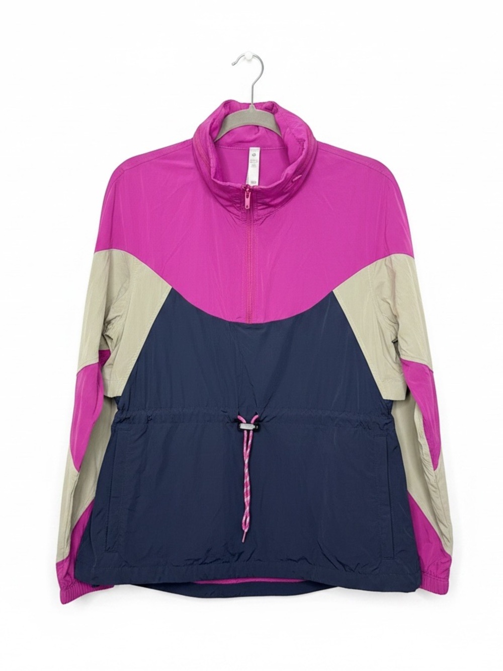 lululemon athletica Magenta/Navy/Cream Utility Wind Pullover Jacket